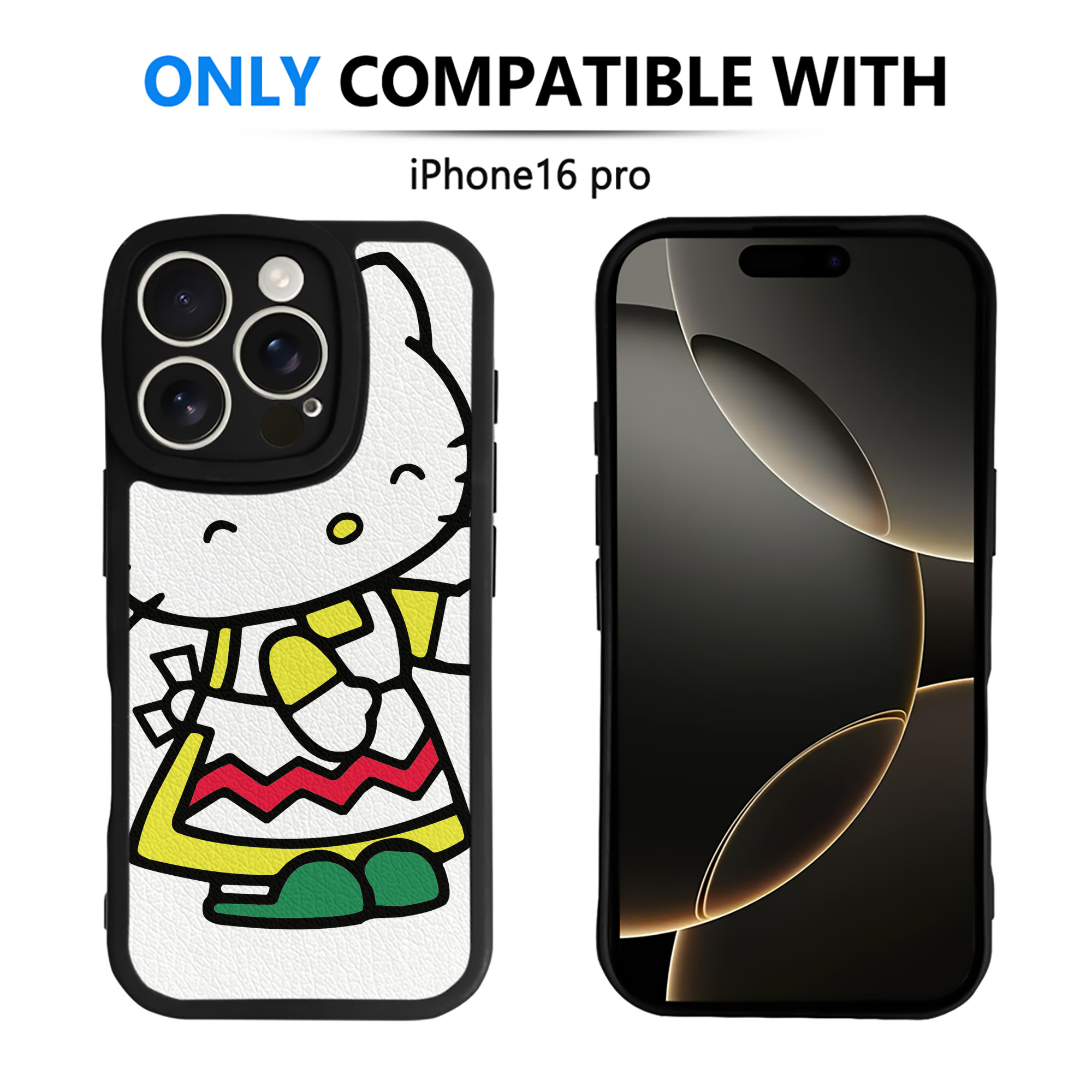 （画像用） Hello Kitty ハローキティ 【iPhone 16シリーズ対応】シリコンスマホケース（レザー調） 材質：シリコン